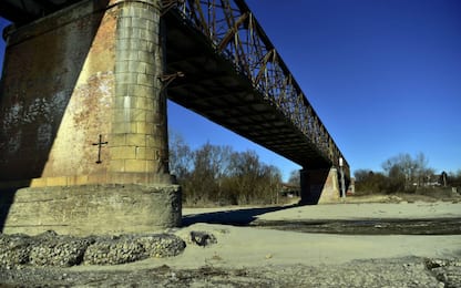 La secca del fiume Po a Pavia