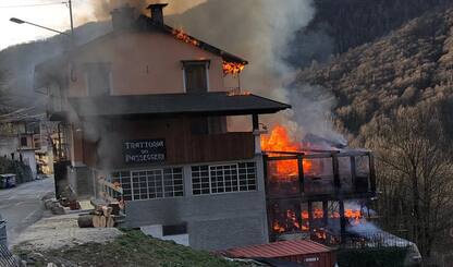 Bracchiello, fiamme in trattoria nelle Valli di Lanzo: ingenti i danni