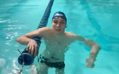 Manuel Bortuzzo in piscina: “Finalmente torno in vasca". VIDEO