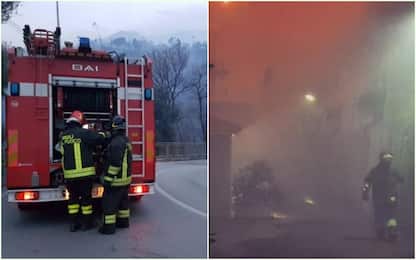 Incendio a Cogoleto: decine di evacuati, scuole chiuse