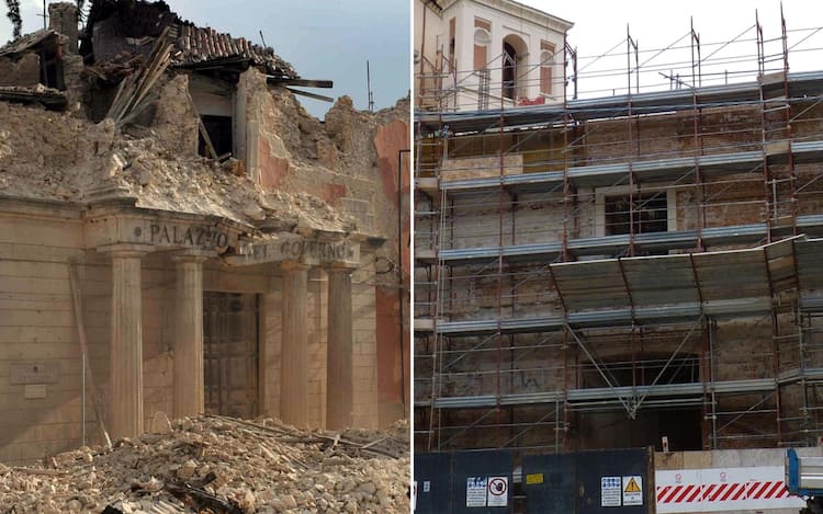 Terremoto Aquila 2009 2019 Il Confronto Foto Sky Tg24