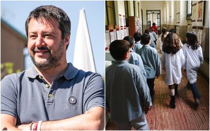 Scuola, Salvini: “Rimetterei il grembiule, così bimbi tutti uguali”