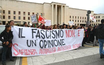 Roma, Lucano a La Sapienza: corteo antifascista contro Forza Nuova