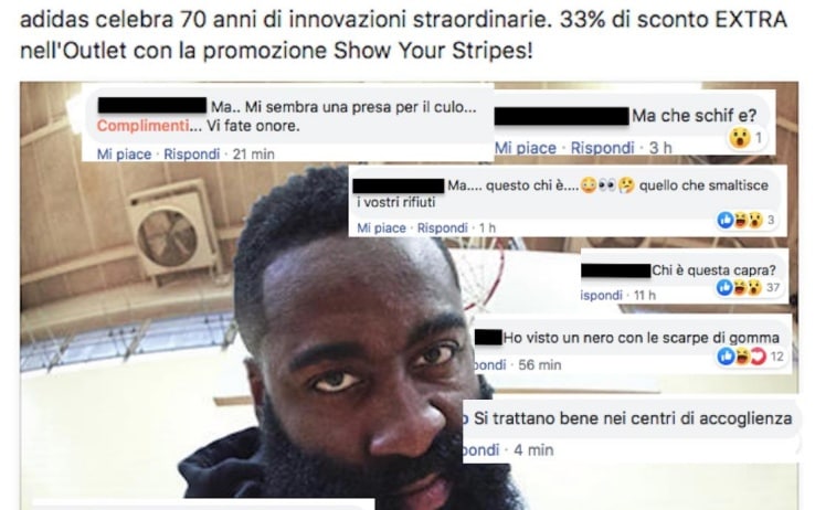 James Harden testimonial Adidas, insulti razzisti sulla pagina Facebook in  italiano