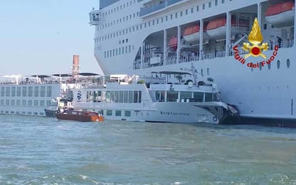 Venezia, incidente tra una nave da crociera e un battello
