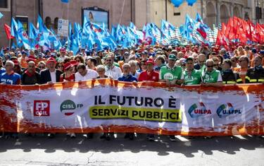 Roma, sindacati in piazza per la manifestazione unitaria