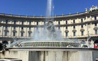 Roma, riattivata in piazza della Repubblica la Fontana delle Najadi