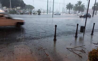 Maltempo a Cagliari, strade allagate e disagi dopo un acquazzone