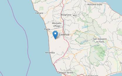 Terremoto, scossa di magnitudo 3.4 nel Cosentino