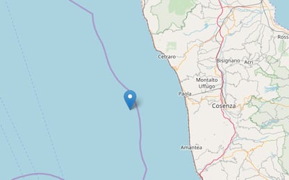 Terremoto in Calabria, scossa di magnitudo 4.2 al largo della costa 