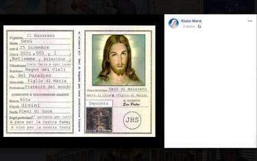 Radio Maria pubblica la “carta d’identità di Gesù” su Facebook