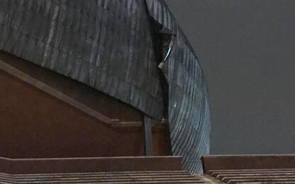Maltempo, forte vento a Roma: danni al tetto dell'Auditorium