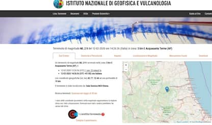Marche, scossa di terremoto 2.9 in provincia di Ascoli Piceno