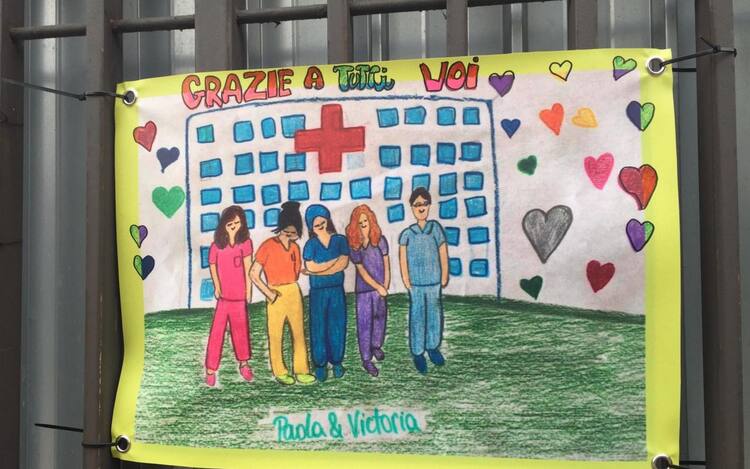 Coronavirus I Disegni Dei Bambini Al Policlinico Di Milano Siete I Nostri Eroi Foto Sky Tg24