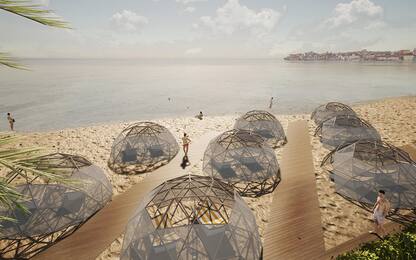 Coronavirus, architetti propongono cupole da spiaggia. FOTO