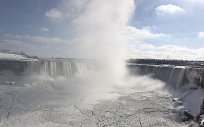 Stati Uniti, lo spettacolo delle cascate del Niagara ghiacciate. VIDEO
