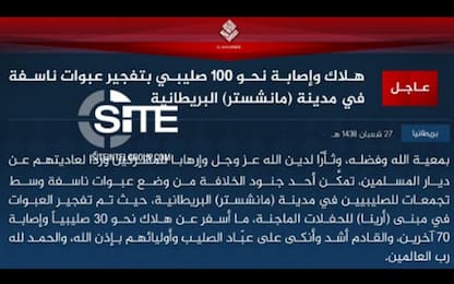 Attentato Manchester, Site: l’Isis ha rivendicato l’attacco all’Arena