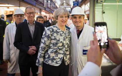 Theresa May in visita prima del voto