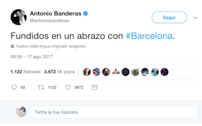 Attentato Barcellona, cordoglio social