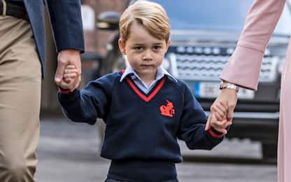 Il principe George va a scuola. Foto