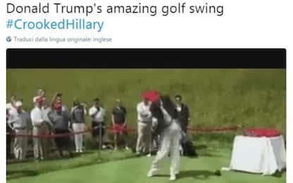 Trump ritwitta gif in cui colpisce Hillary con una pallina da golf