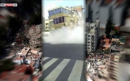 Terremoto Messico, palazzo crolla sotto gli occhi dei passanti: VIDEO