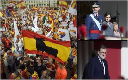 Catalogna, alla festa nazionale di Spagna escluso Puigdemont