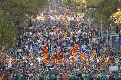 Barcellona, manifestazione indipendenza