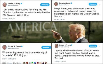 Un anno di Trump presidente su Twitter, tra ironie e attacchi ai media
