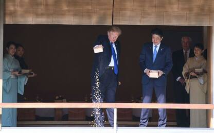 Trump non concede l'inchino all'imperatore giapponese Akihito