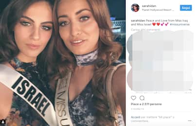 Miss Iraq minacciata dopo la foto con Miss Israele: sua famiglia fugge