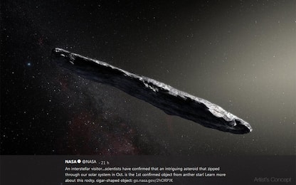 Ecco Oumuamua, il primo asteroide interstellare mai osservato. VIDEO