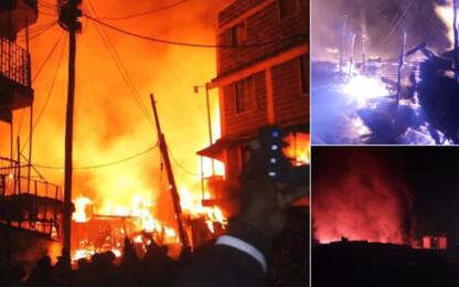 Kenya, incendio in un mercato di Nairobi : almeno 15 morti