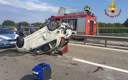 Incidente sull'A4, è morta la donna travolta dall'auto di Paolini
