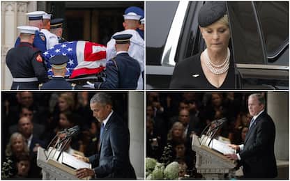 Funerali John McCain: presenti Bush e Obama, Trump grande assente