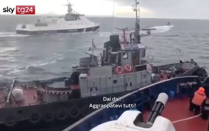 Tensione Russia-Ucraina, le immagini dello scontro navale nel Mar Nero