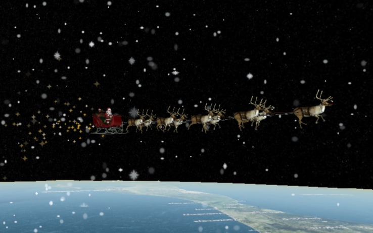 Babbo Natale Virtuale.Santa Tracker Come Seguire Il Viaggio Della Slitta Di Babbo Natale Sky Tg24