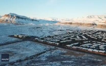 Usa, la neve imbianca le periferie di Las Vegas. VIDEO