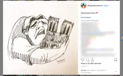 Il Gobbo che abbraccia Notre Dame e piange, simbolo della tragedia