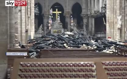 Notre Dame, le prime immagini dell'interno della Cattedrale. VIDEO