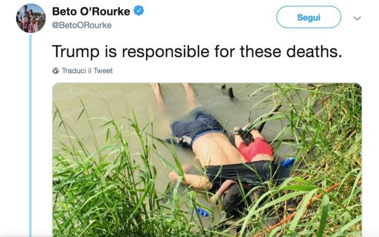 Migranti Padre E Figlia Morti Annegati Nel Rio Grande Foto Sky Tg24