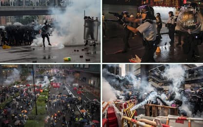 Hong Kong, 36 arresti e 21 agenti feriti nel weekend di proteste