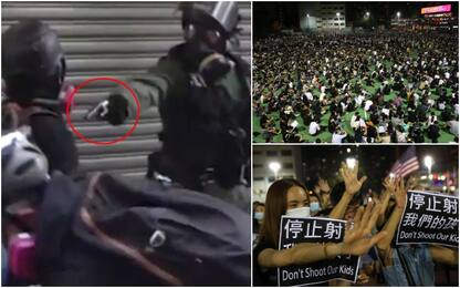 Hong Kong, studente ferito da polizia accusato di rivolta e assalto