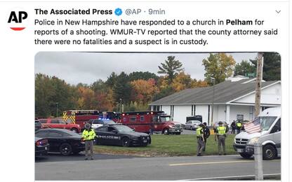 Usa: sparatoria in una chiesa a Pelham, in New Hampshire