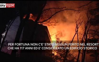 Pennsylvania, a fuoco uno dei resort più antichi degli Usa. VIDEO