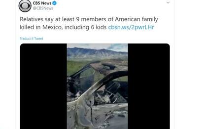 Messico, nove mormoni uccisi in un'imboscata. Tra le vittime 6 bambini