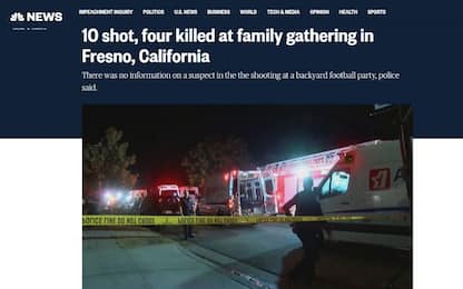 Sparatoria a Fresno, in California: quattro morti e sei feriti