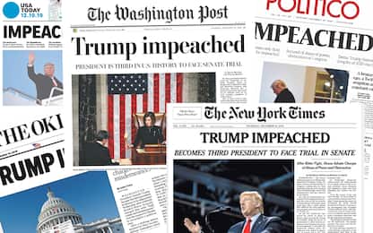 Impeachment per Trump, le prime pagine dei quotidiani Usa
