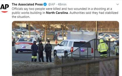 Usa, sparatoria in North Carolina: due morti e due feriti