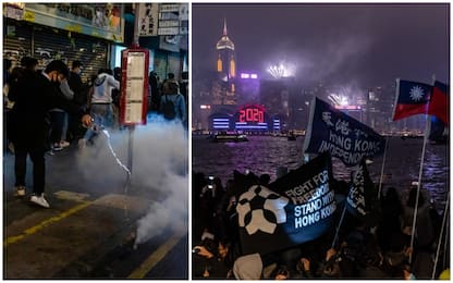 Hong Kong, Capodanno di protesta: la polizia spara lacrimogeni